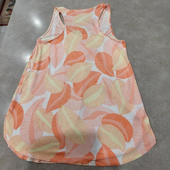 JOE FRESH "Boyfriend" Women's Orange Graphic Print Sleeveless Tank/Tunic - Med - Picture 3 of 10